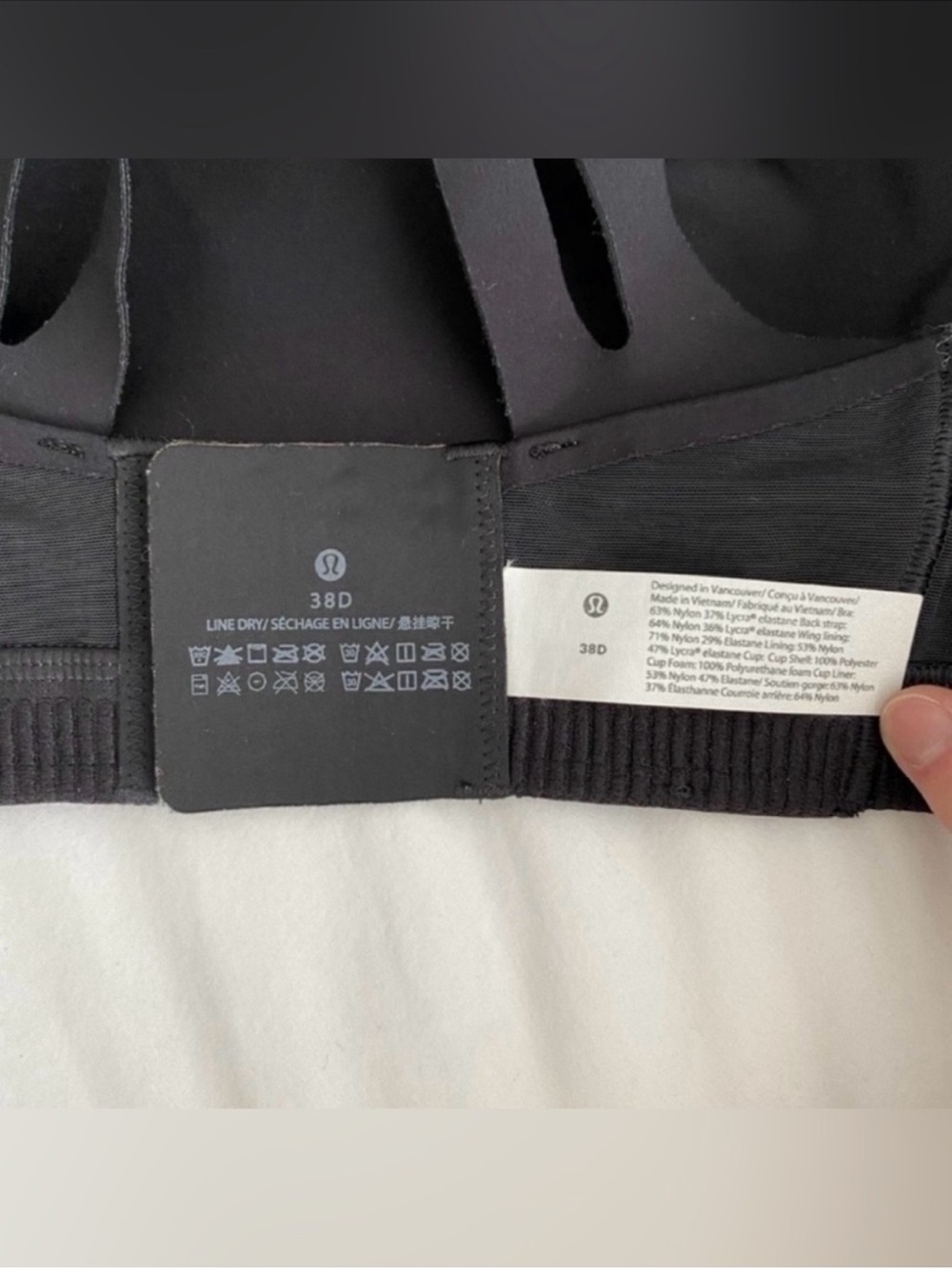 Lululemon Air Support Sports Bra 38D Black - Picture 4 of 5